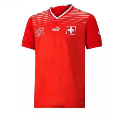 Szwajcaria Granit Xhaka #10 Koszulka Podstawowych MŚ 2022 Krótki Rękaw Szwajcaria Granit Xhaka #10 Koszulka Podstawowych MŚ 2022 Krótki Rękaw